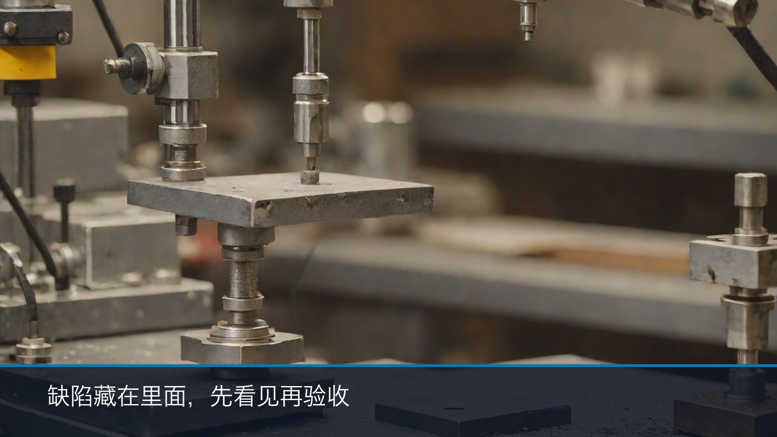 铸件超声与磁粉检测工位局部（示意）